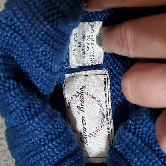 Vintage med blue sweater turtle neck y2k - Picture 5 of 6